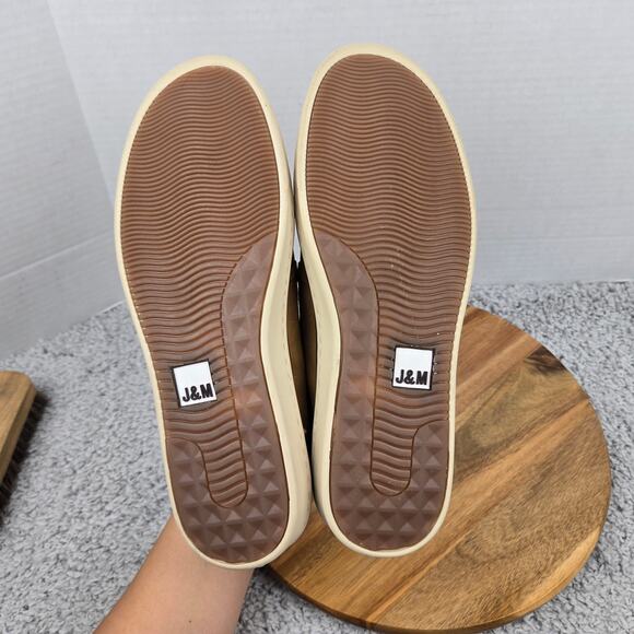 Johnston and Murphy Mens 11.5 McGuffey Brown Burnished Leather Slip On Sneaker - Picture 10 of 13